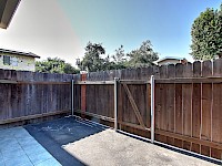 Private back patio