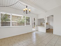 Living room with view to back patio