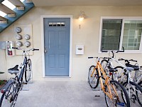 Unit #1 Front door and bike racks