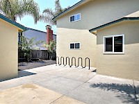 Bike racks at back patio