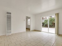 Living room and sliding doors to back patio