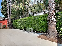 Bike parking on back patio