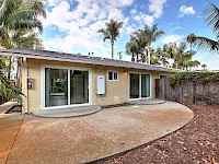 Sliding doors from bedrooms to back patio