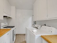 Kitchen with laundry hook ups