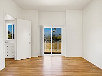 Upstairs bedroom with private balcony