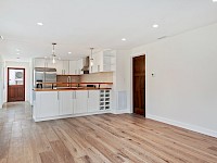 Living room into open kitchen