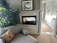 Master bedroom seating area/fireplace