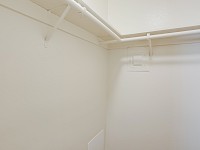 East bedroom walk in closet