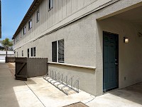 Entry and bike racks