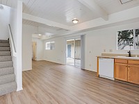 Kitchen into living area