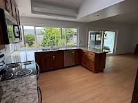 Kitchen w/view to backyard